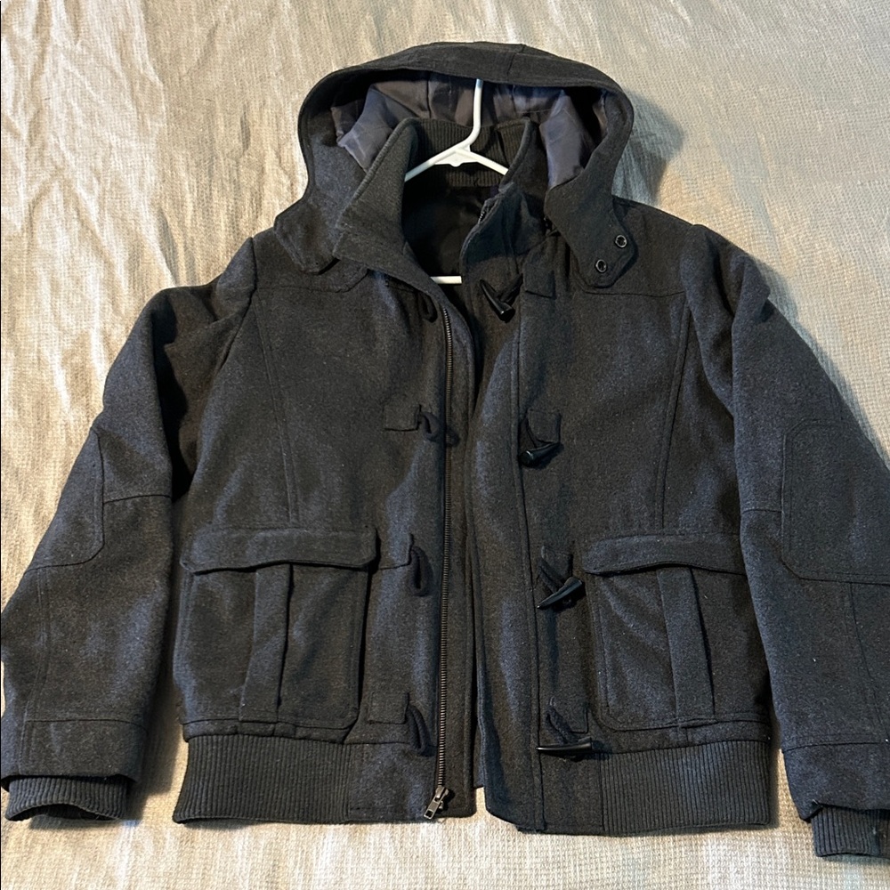 Celio Heavy Charcoal Hooded Jacket